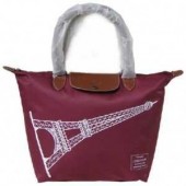 Sac A Main Longchamp France soldes sortie Le Pliage Tour Eiffel Violet